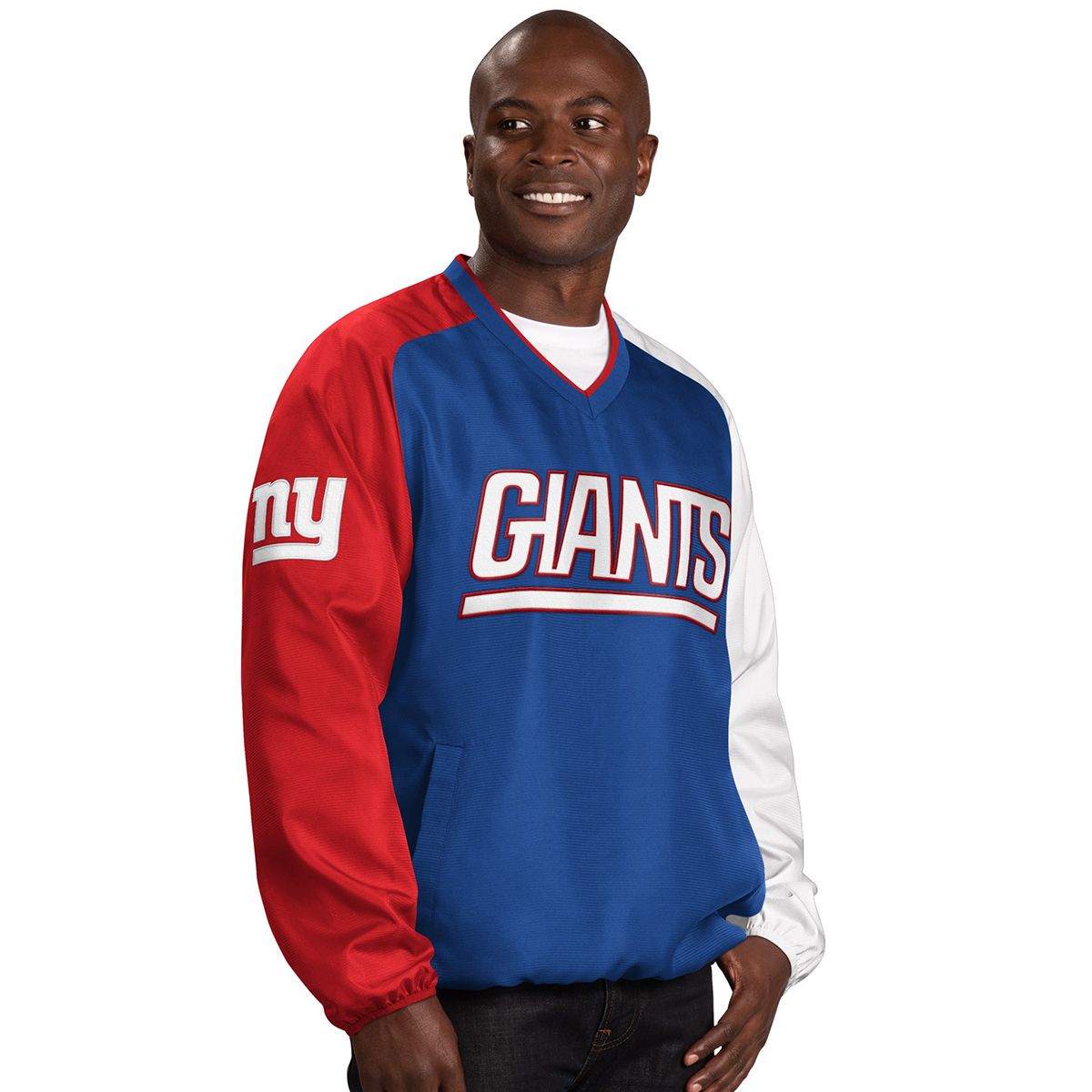 New York Giants Neutral Colour Logo Long Sleeve T-Shirt - Mens