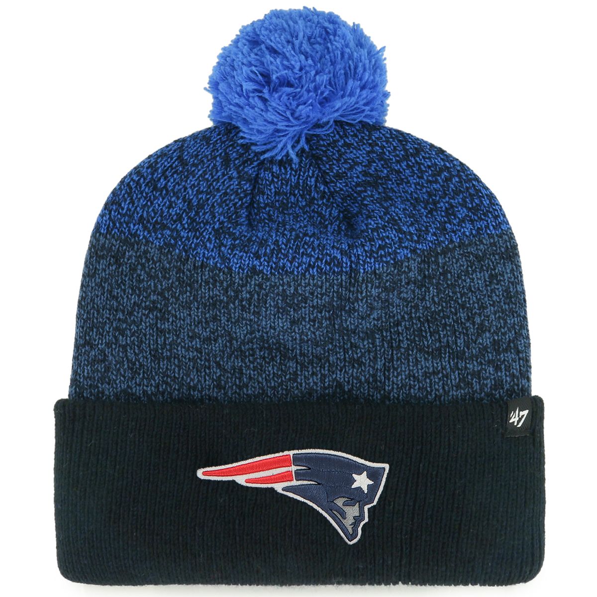 Blue New Era NFL New England Patriots Pom Beanie Hat