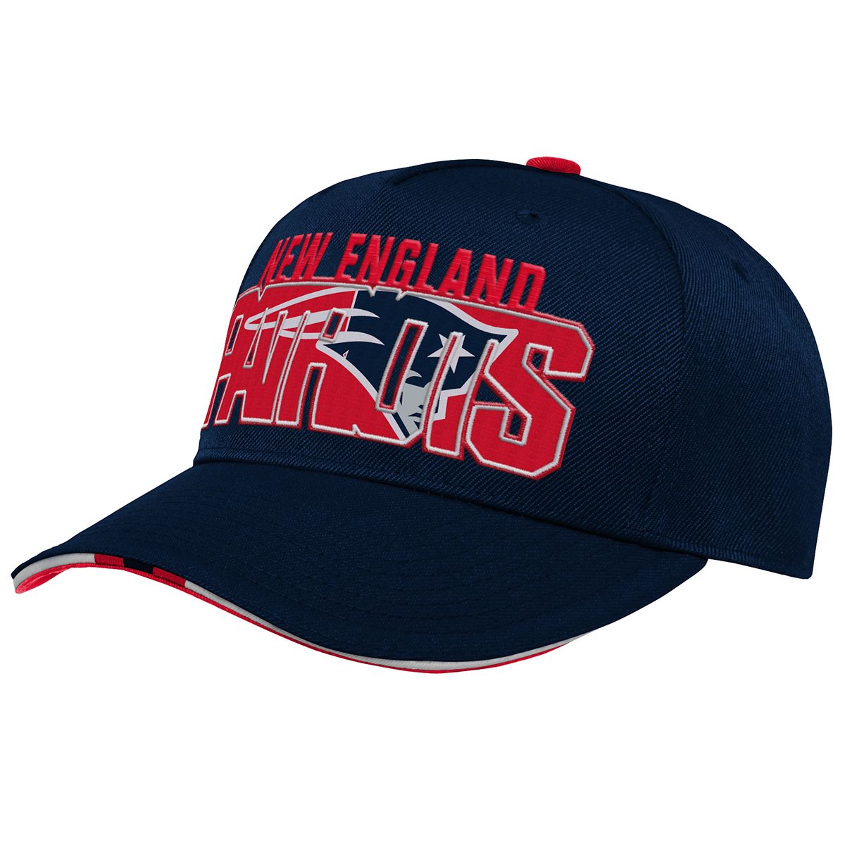 New England Patriots TEAM-BASIC SNAPBACK Red-White Hat